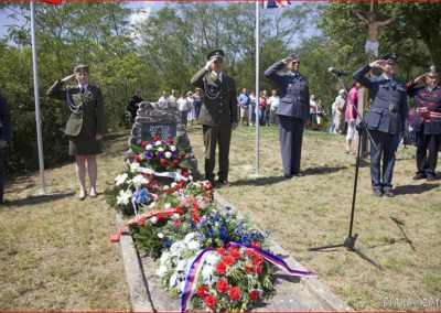 Připomínka britských letců RAF, kteří zahynuli u obce Němčičky, 19. 7. 2014