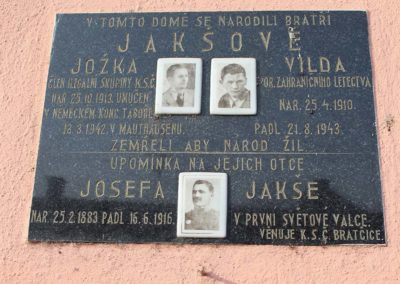 Vzpomínka na Vildu Jakše, boxera a palubního střelce RAF, Bratčice, 22. 11. 2015
