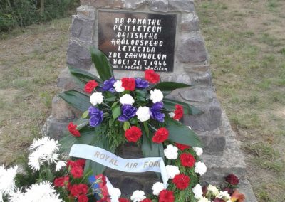 Připomínka britských letců RAF, kteří zahynuli u obce Němčičky, 19. 7. 2014