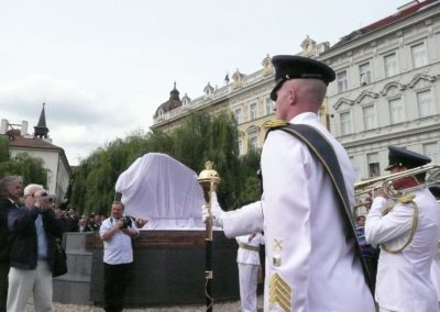 Odhalení památníku Okřídlený lev, Praha - Klárov, 17. 6. 2014